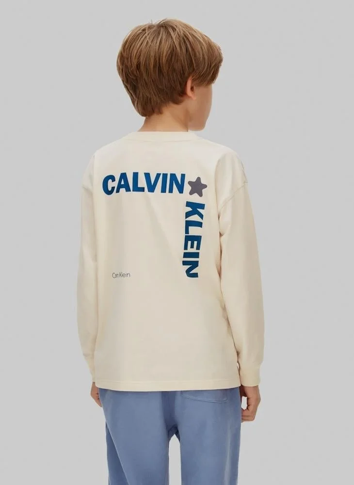 Calvin Klein Jeans Youth logo Crew Neck T-Shirt